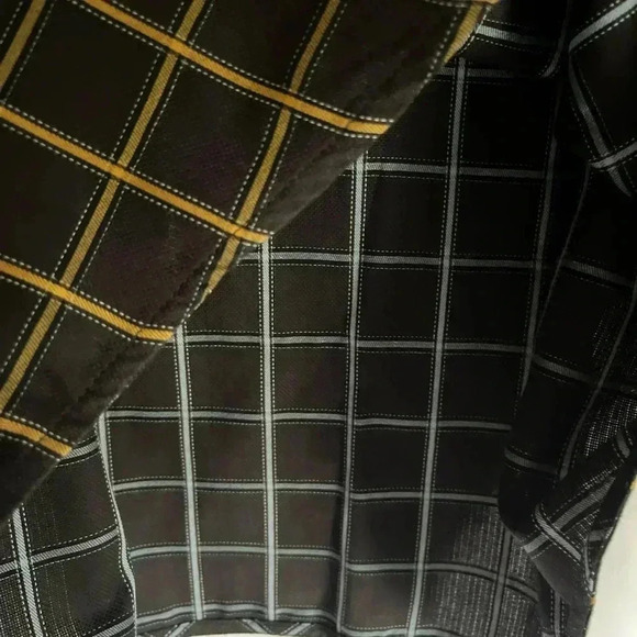 NWT A2Z New York Mens Shirt Medium Reversible Blue Yellow Checkered Button Down - Picture 5 of 13